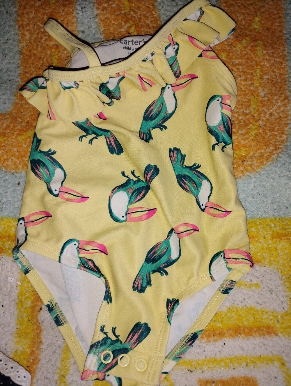 Baby child of mine Yellow Toucan Print One-Piece Swimsuit